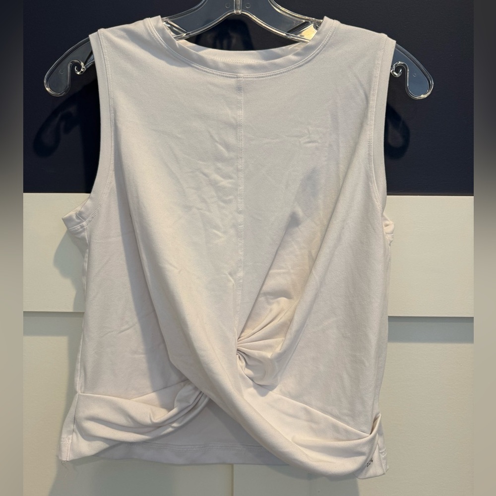 DSG Women's White Twist Front Tank Top Size S Like New!